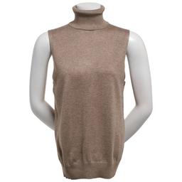 Womens Retrology Sleeveless Ribbed Turtleneck Sweater