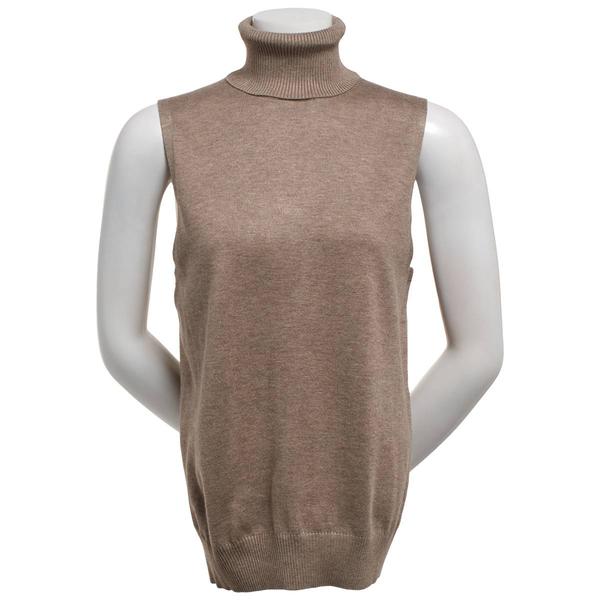 Womens Retrology Sleeveless Ribbed Turtleneck Sweater - image 
