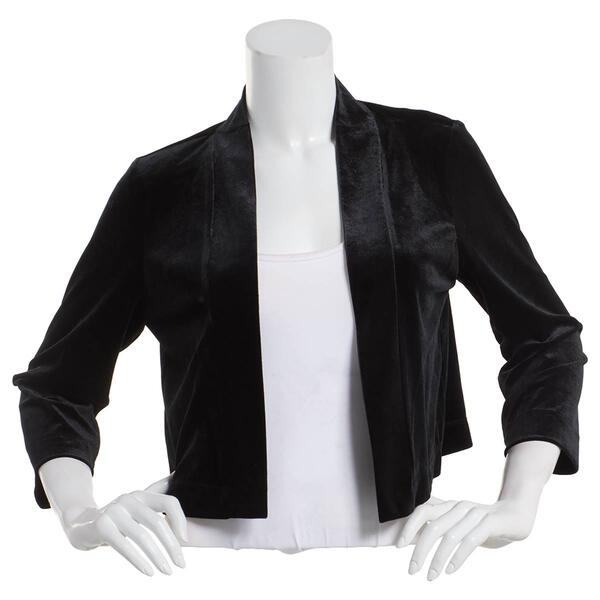 Womens Percptions 3/4 Sleeve Velvet Shrug - image 