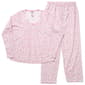 Womens Sophia by Rene Rofe Long Sleeve Floral Geo Lace Pajama Set - image 1