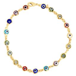 Athra 14kt. Gold over Brass Guardian Eye Bracelet