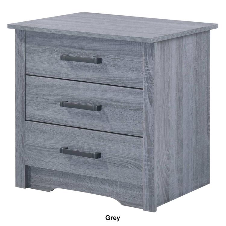 Passion Furniture Hudson 3-Drawer Nightstand