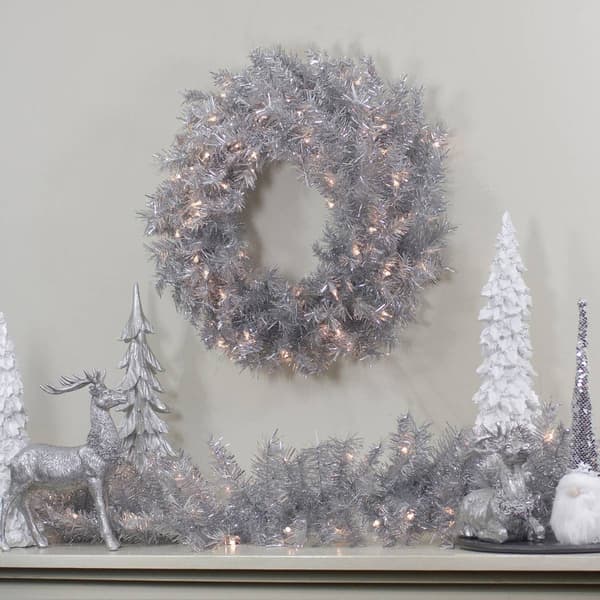 Northlight Seasonal Pre-Lit Tinsel Artificial Christmas Garland