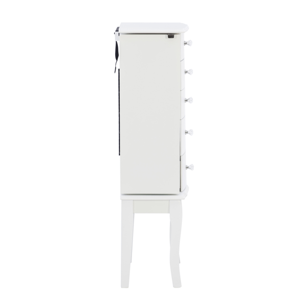 Linon Home Decor Jasmine White Jewelry Armoire
