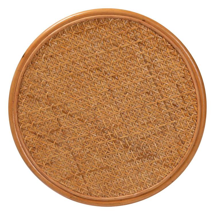 bali & pari Eldon Bohemian Honey Rattan Large End Table