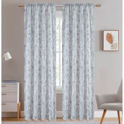 Laura Ashley(R) Summer Palace Text Rod Pocket Panel Curtain