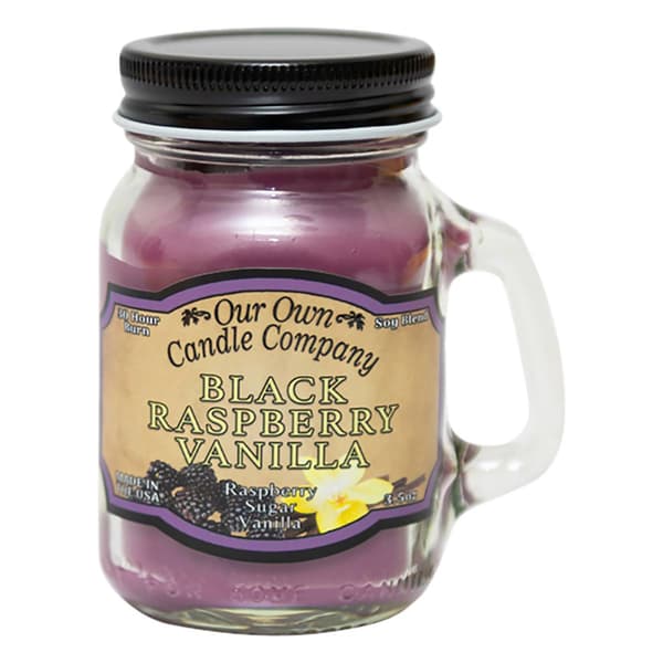 Our Own Candle Company 3.5oz. Raspberry Vanilla Mini Jar - image 