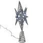 Kurt Adler Pre-Lit Twinkling LED Silver Starburst Tree Topper - image 2