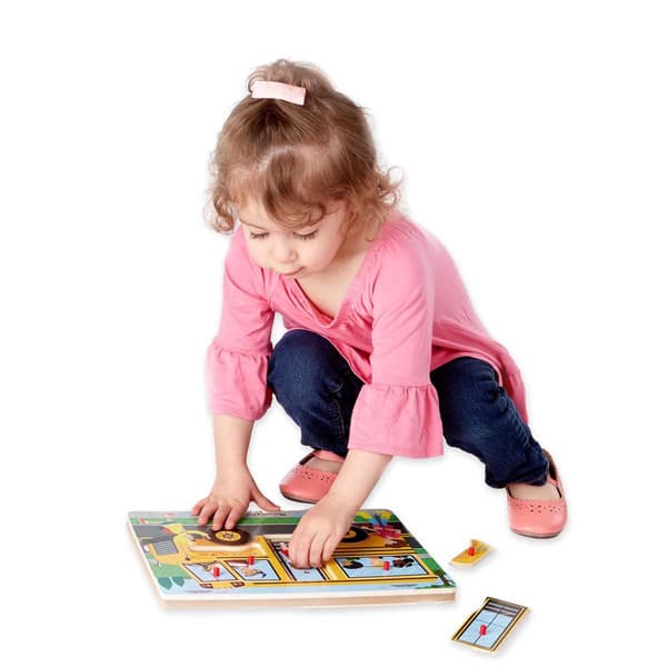 Melissa &amp; Doug® 6pc. The Wheels on the Bus Sound Puzzle