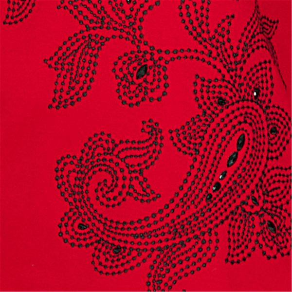 Petites Alfred Dunner Dinner Theater Black And Red Floral Embell