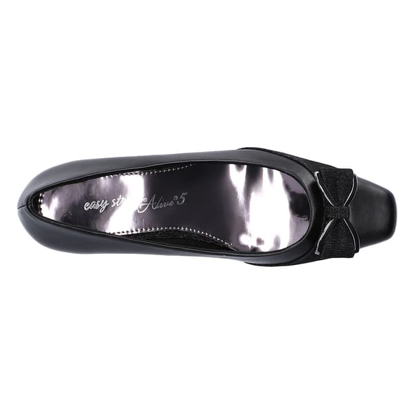 Womens Easy Street Rejoice Glitter Bow Heels