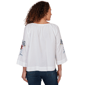 Womens Ruby Rd. French Riviera Floral Button Front Poplin Blouse - image 2