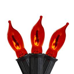 Northlight Seasonal 10ct Flickering Orange Flame Halloween Lights