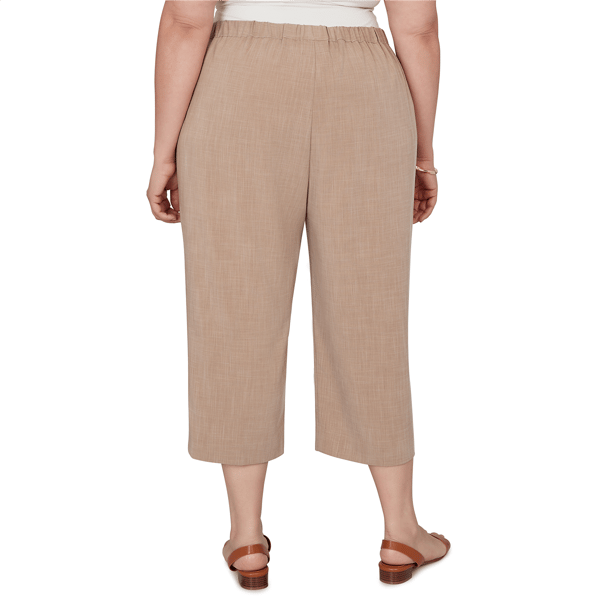 Plus Size Alfred Dunner Grand Bazaar Textured Pull On Capris