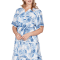Plus Size Ruby Rd. French Riviera Floral Toile Tiered Midi Dress - image 5
