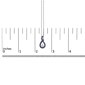 Haus of Brilliance Blue &White Sapphire Teardrop Pendant Necklace - image 5
