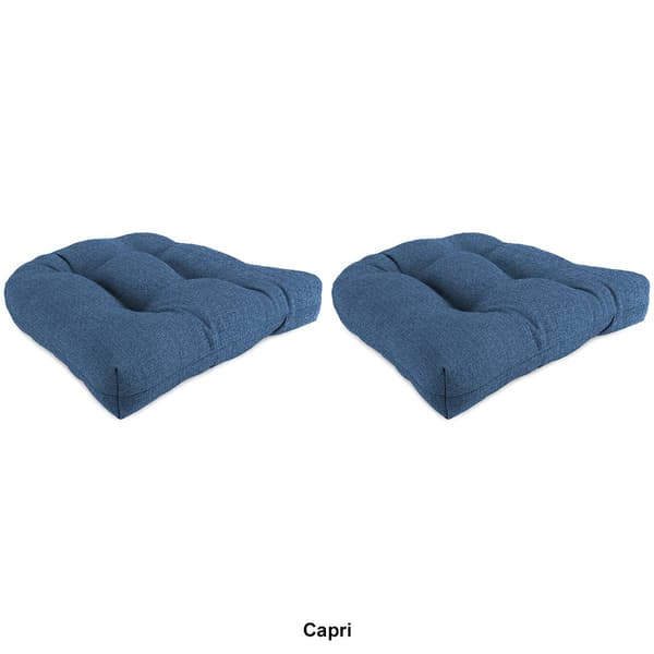 Jordan Manufacturing Textured Wicker Chair Cushions - Set Of 2
