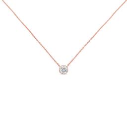 Diamond Classics™ Rose Gold 1/3ctw. Diamond Bezel Pendant