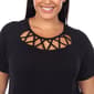 Plus Size White Mark Crisscross Neckline Short Sleeve Tunic - image 5