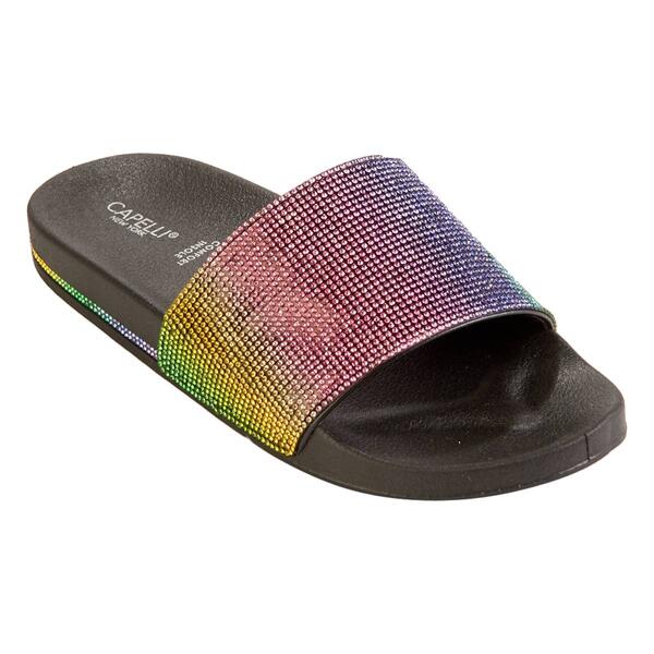 Womens Capelli New York Ombre Gem Slide Sandals - image 