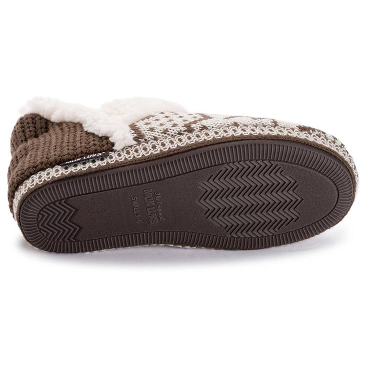 Womens MUK LUKS® Magdalena Rouched Slippers - Brown