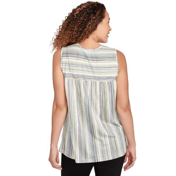 Womens Skye&#8217;s the Limit Out Of The Blue Stripe Crinkle Blouse