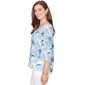 Womens Ruby Rd. French Riviera Floral Toile Scallop Blouse - image 4