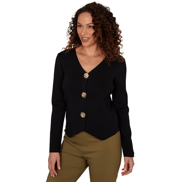 Petite Emaline La Vita Costiera Long Sleeve Solid Cardigan
