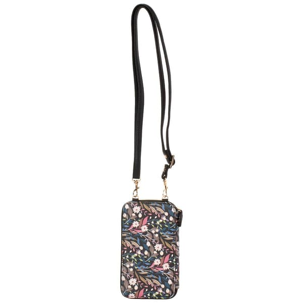 Womens Julia Buxton Everywhere Crossbody Wallet - Bed of Flowers