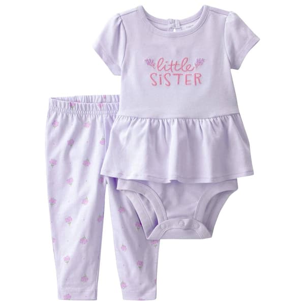 Baby Girl (3-24M) Carter''s(R) Little Sister Flower Pants Set - image 