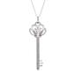 Gemstone Classics&#40;tm&#41; White Sapphire Key Pendant Necklace - image 1