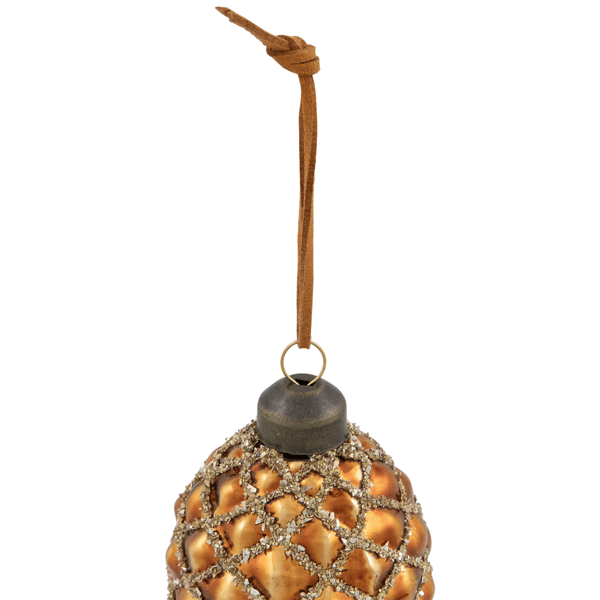 Northlight 4ct. Glittered Pine Cone Glass Christmas Ornaments
