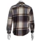 Mens Mountain Ridge Plaid Fleece CPO Jacket - Black/Brown - image 3
