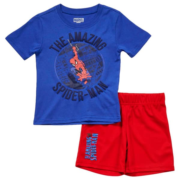 Boys &#40;4-7&#41; Marvel Spider-Man 2pc. Mesh Shorts Set - Blue/Red - image 