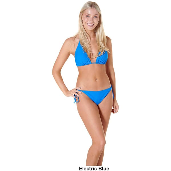 Juniors YMI&#174; Solid 2pc. Halter Neck Triangle Bikini Swim Set