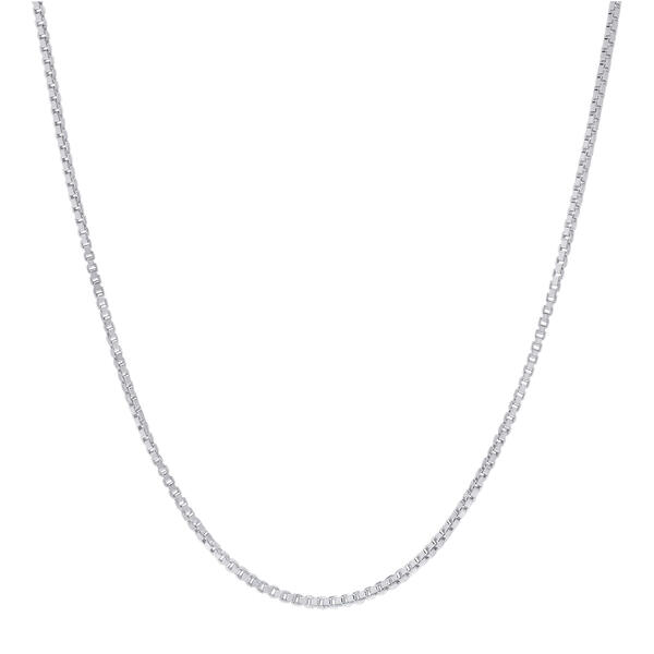 20in. Sterling Silver Box Chain Necklace - image 