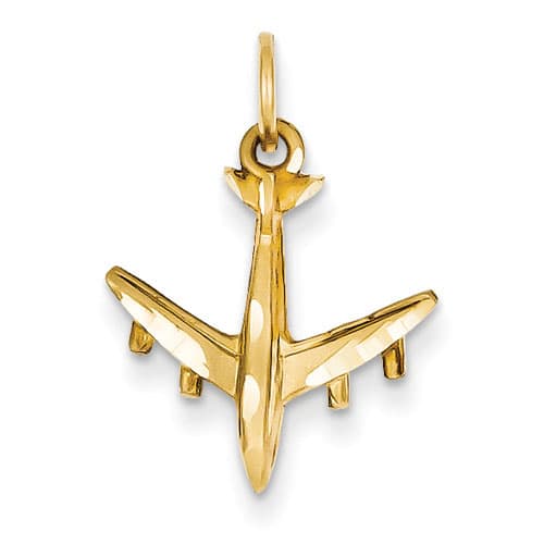 Gold Classics&#40;tm&#41; 14kt. 3-D Airplane Charm - image 