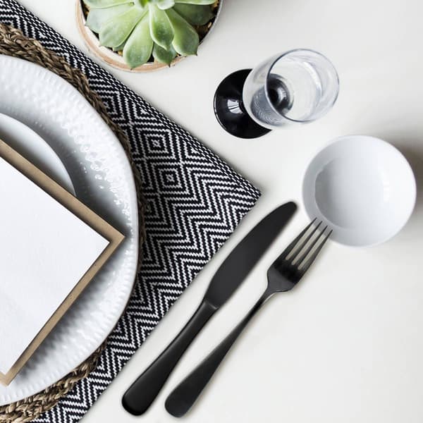 Hampton Forge Opera Black Titanium 20pc. Flatware Set