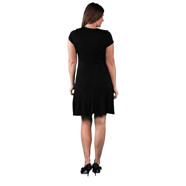Plus Size 24/7 Comfort Apparel Classic Fit & Flare Shirt Dress