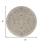 HomeRoots Grey Round Wool Hand Tufted Area Rug - image 2