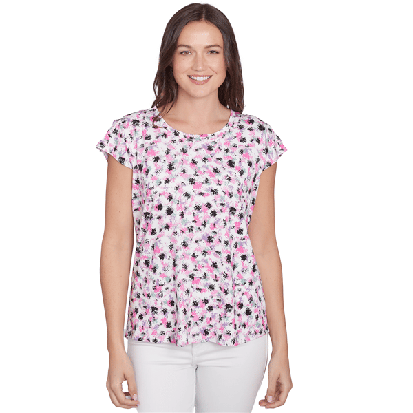 Women''s Paint Splotch Cap Sleeve Top - image 