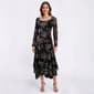 Womens Harlow & Rose Long Sleeve Belted Floral Midi Dress - image 2