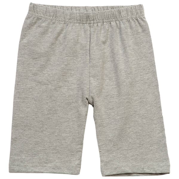 Girls (4-6x) Pink Angel(tm) single bike shorts - medium grey