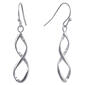Fine Silver Plated Twisted Drop Earrings - image 1