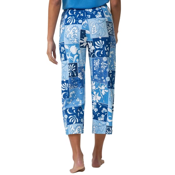 Womens HUE® Butterfly and Floral Patchwork Capri Pajama Pants