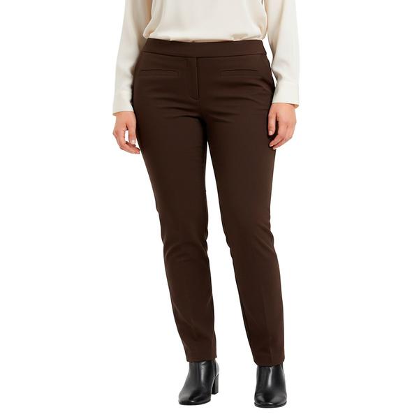 Plus Size Briggs Solid Elastic Waist Welt Pocket Pants