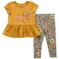 Toddler Girl Winnie the Pooh/Piglet Top &amp; Floral Leggings Set - image 1