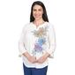 Womens Alfred Dunner Chelsea Market Asymmetric Flower Tee - image 1