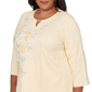 Plus Size Alfred Dunner Al Fresco Floral Embroidery Blouse - image 5