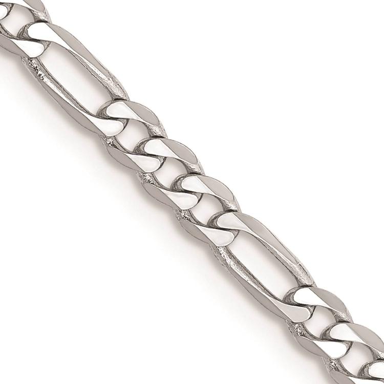 Gold Classics™ 3.0mm. 14k White Gold Flat Figaro Necklace